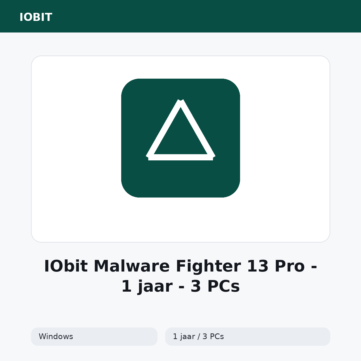 Obit Malware Fighter 13 Pro (1 jaar / 3 PCs)