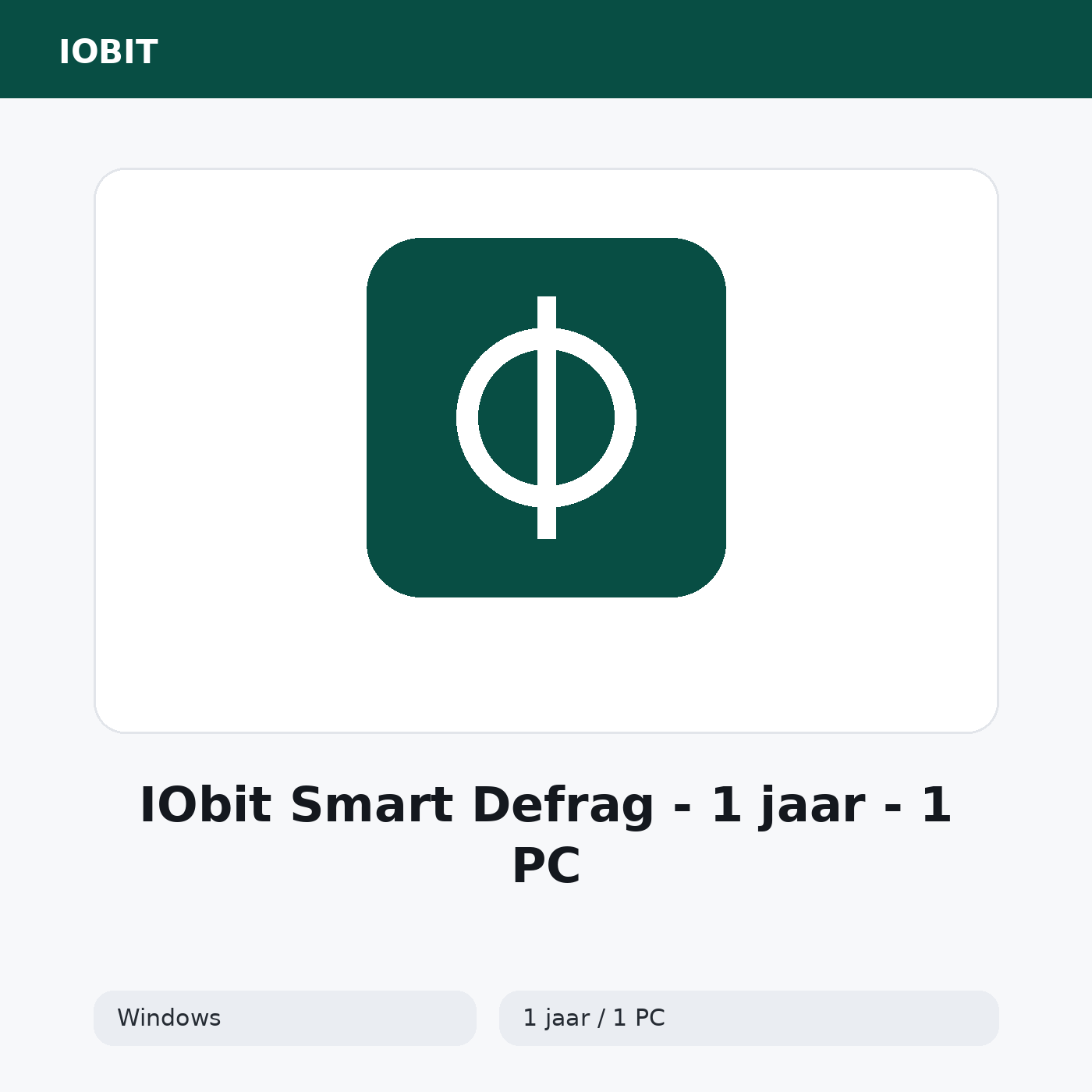 IObit Smart Defrag (1 jaar / 1 PCs)